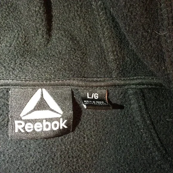 Reebok Nylon/Fleece Hooded Full Zip Up Jacket - Picture 3 of 9